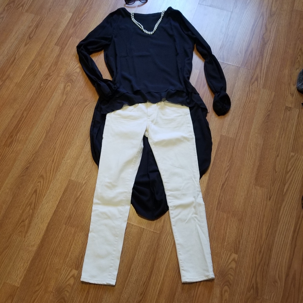 Last 1  Dual layered flowing hi low top - Picture 4 of 6